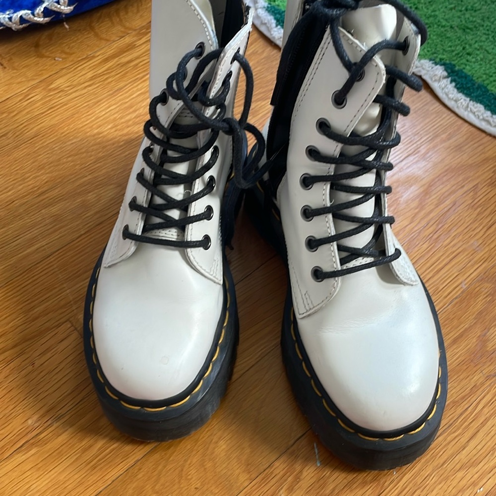 white platform doc martens